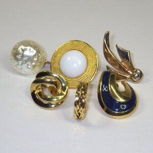 MONET/NAPIER Single Clip-On Earring Collection Signed Mix/Match Curated Set